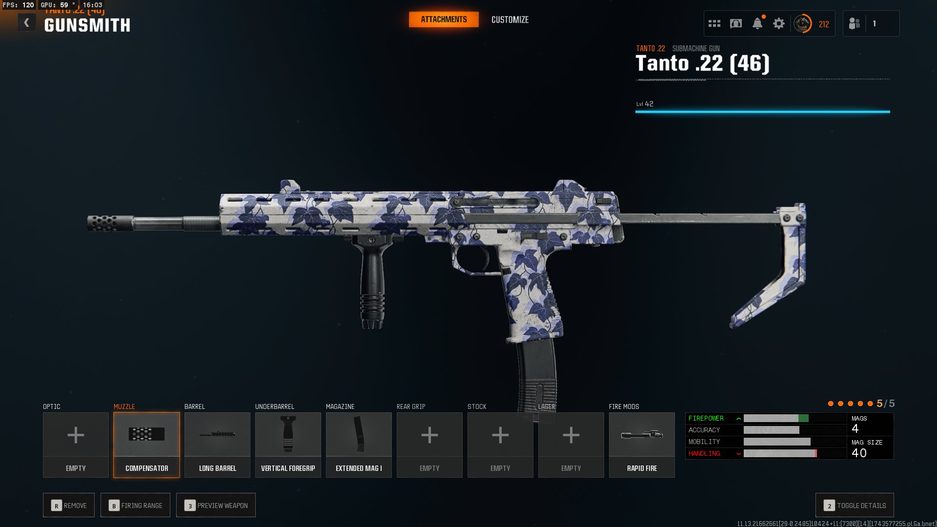 onetwoDom Call of Duty: Black Ops 6 Tanto .22 Build