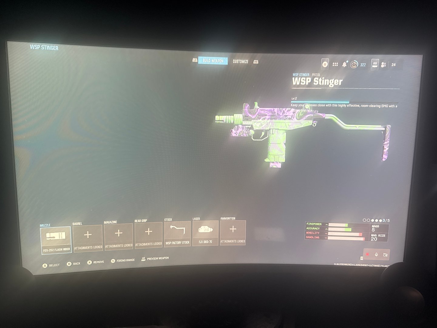 Flashedcoast124 Call of Duty: Warzone WSP Stinger Build